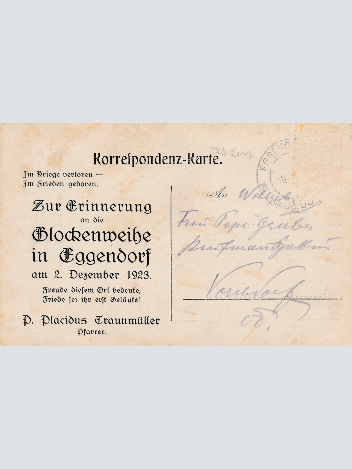 AK aus Eggendorf mit Paffkirche Oberösterreich (6198)