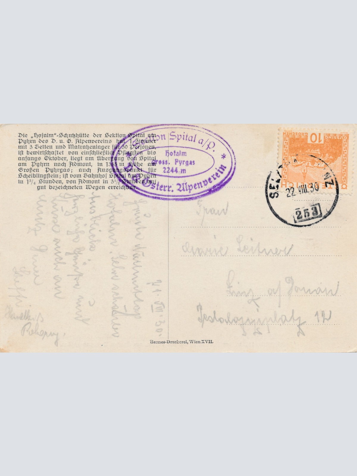 AK von der Hofalmhütte, Spital am Phyrn Oberösterreich (6201)