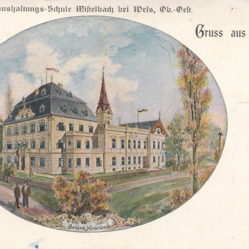 AK gruss aus Mistelbach Oberösterreich (6195)