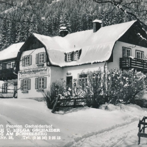 AK aus Puchberg am Schneeberg mit Pension Gschaiderhof Niederösterreich (6165)