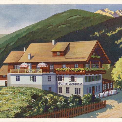 AK aus Krimml mit Gasthof und Pension Waldhaus Salzburg (6209)
