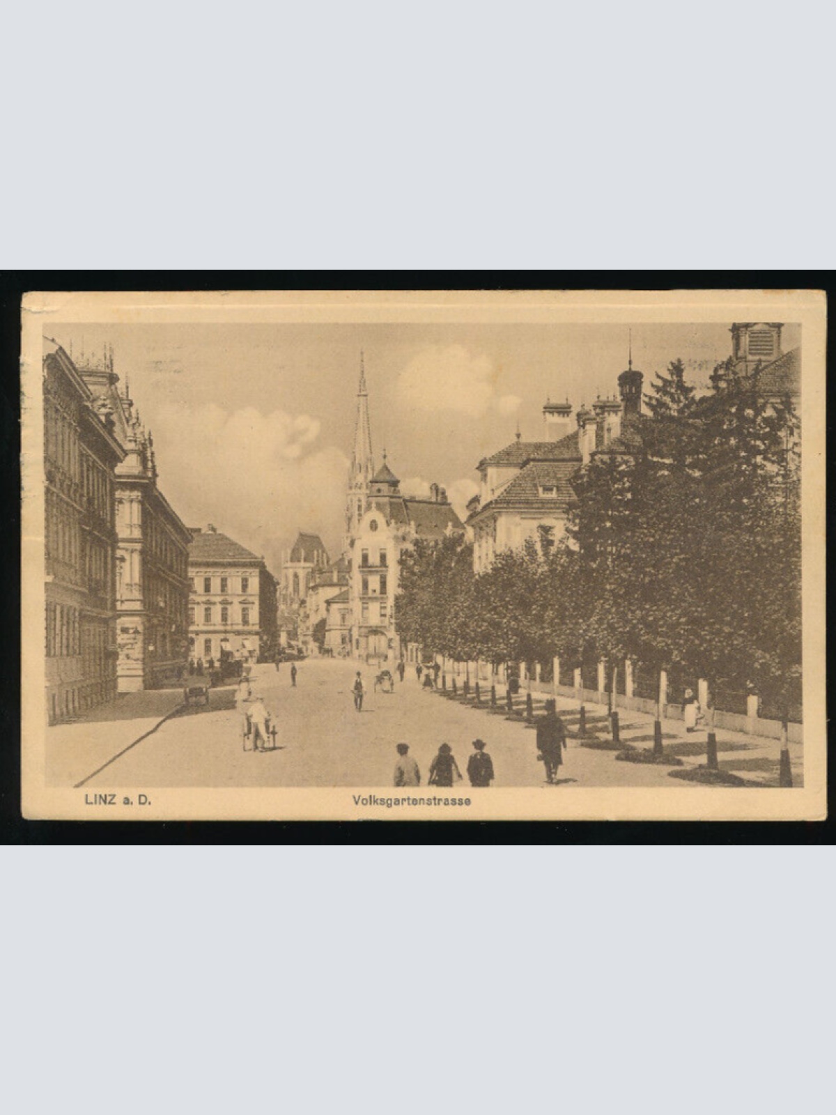 AK aus Linz Volksgartenstrasse Oberösterreich (6032)