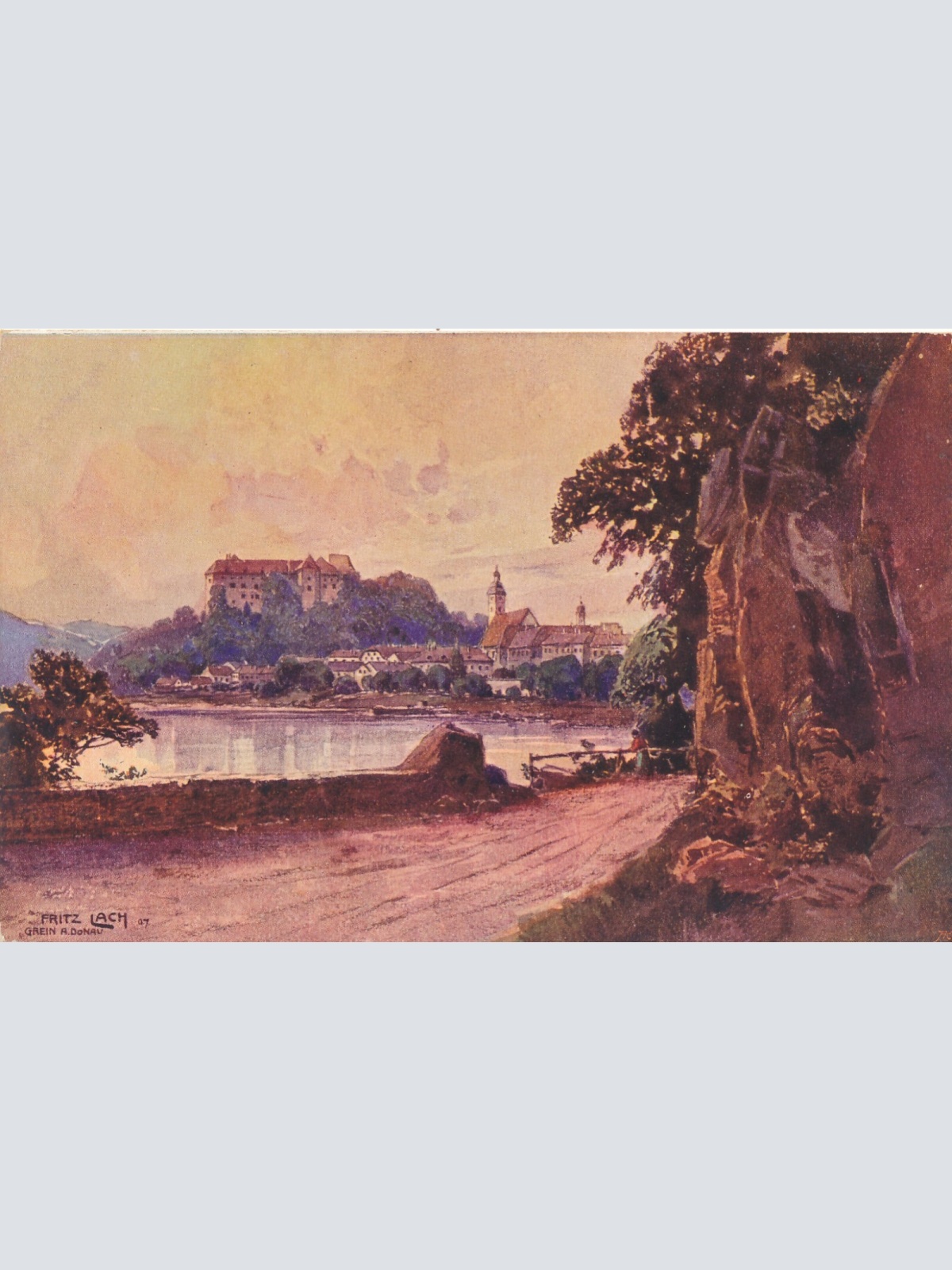 AK aus Grein an der Donau von Fritz Lach Oberösterreich (6800)