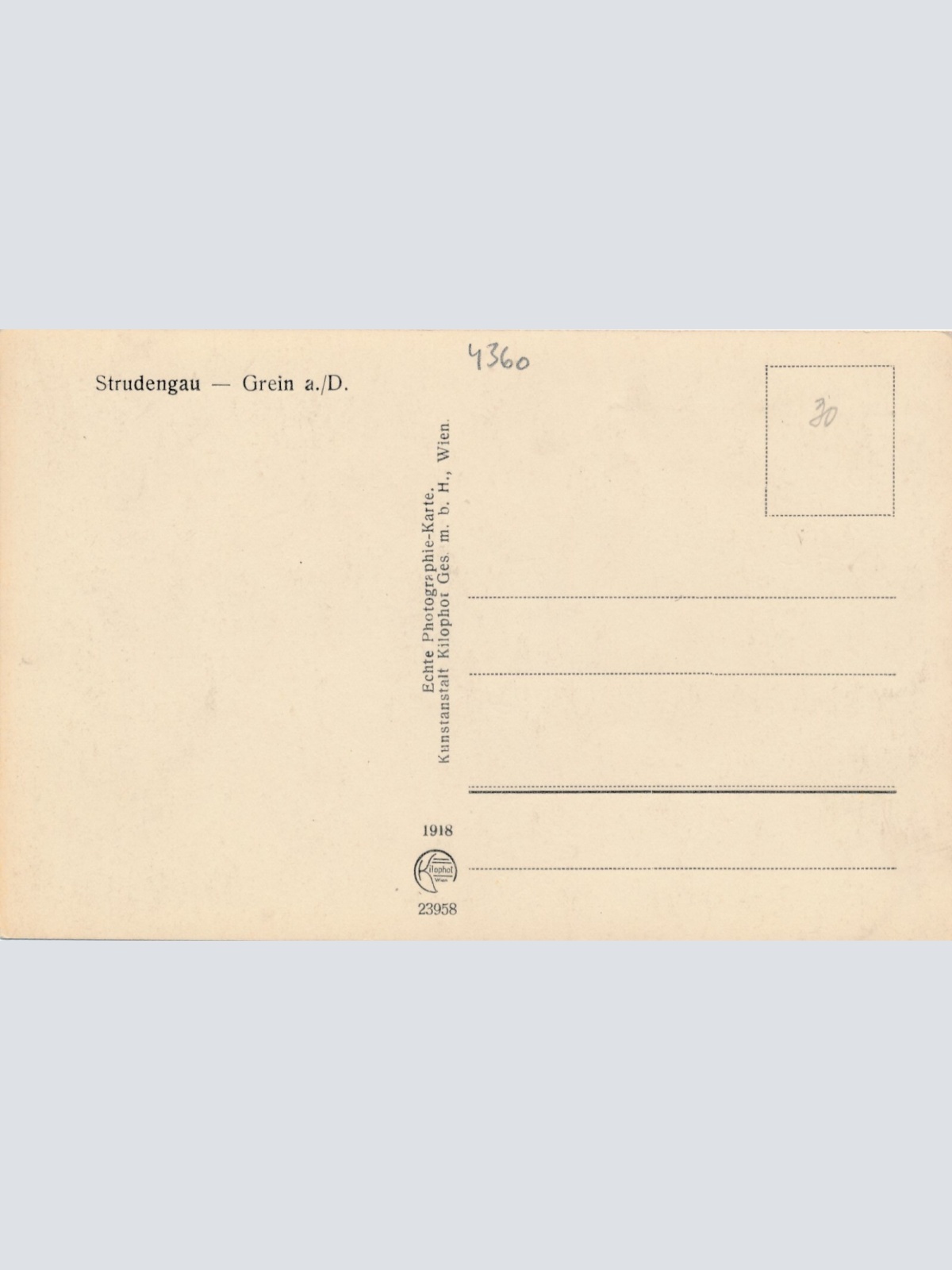 AK aus Grein an der Donau mit Dampfer Oberösterreich (6804)