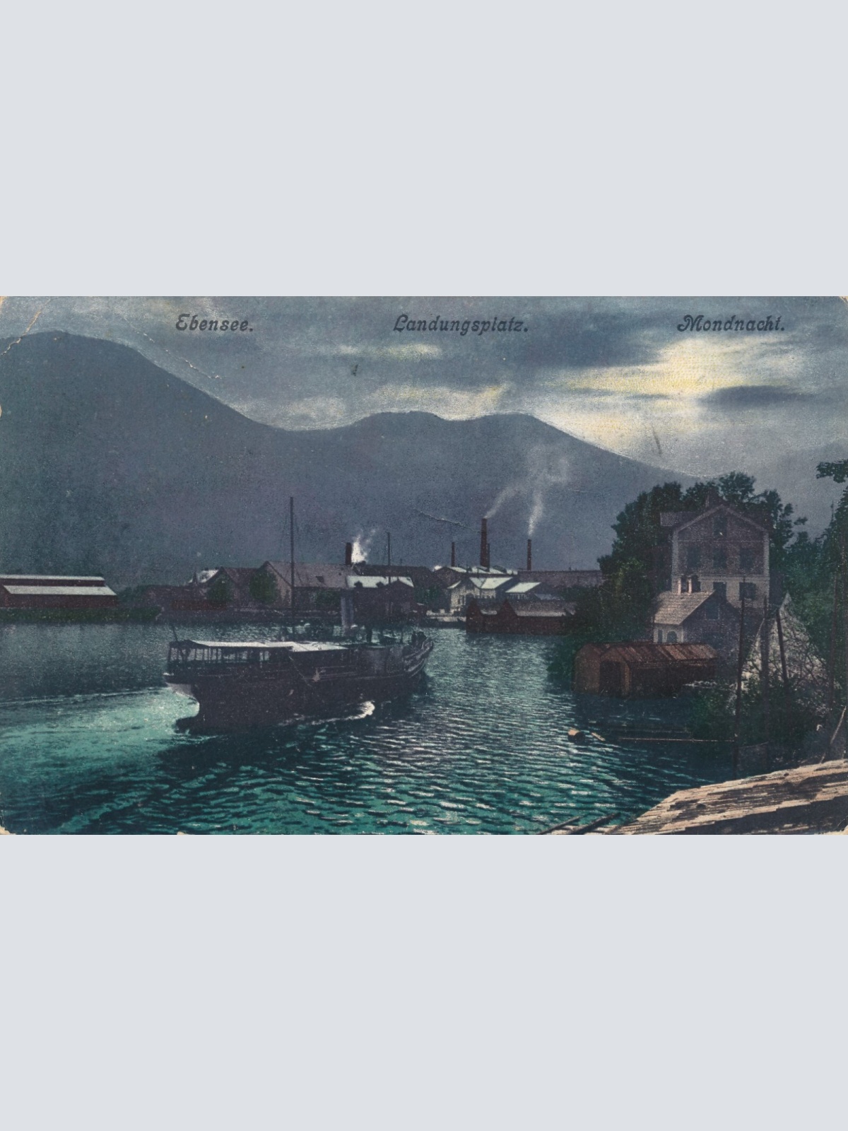 AK aus Ebensee bei Nacht Oberösterreich (6776)