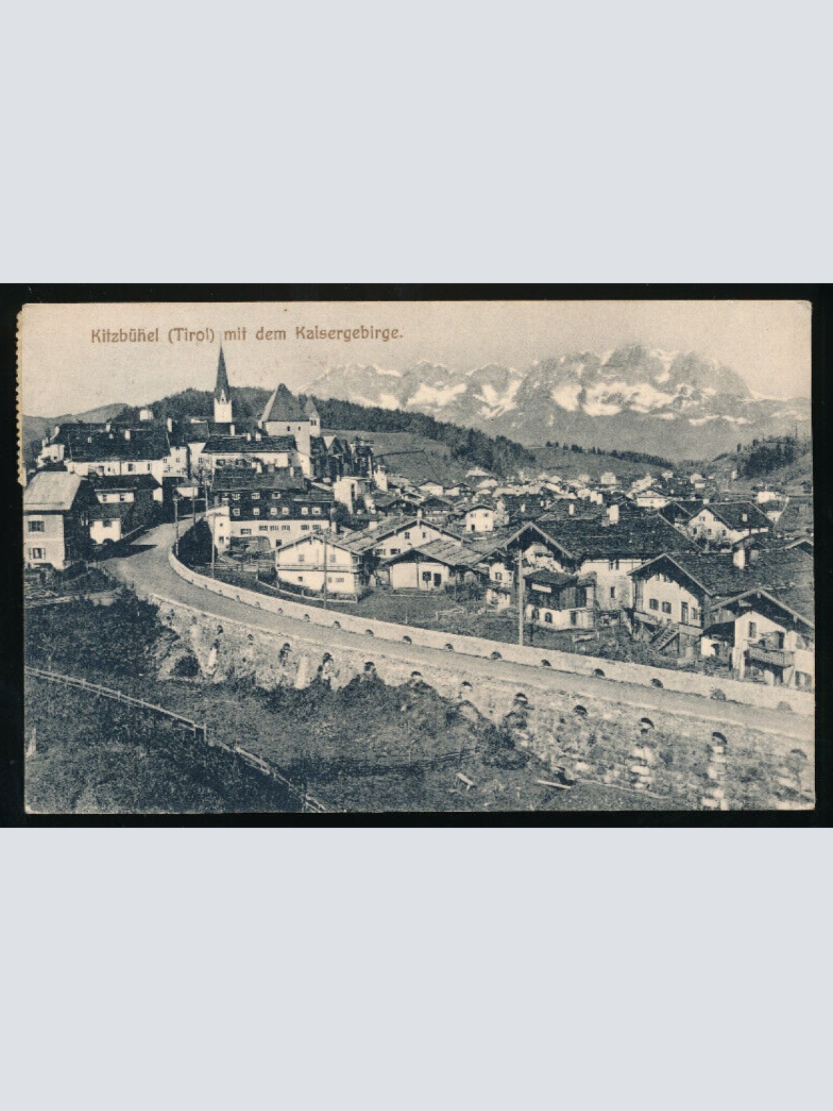 AK aus Kitzbühel mit dem Kaisergebirge Tirol (6048)