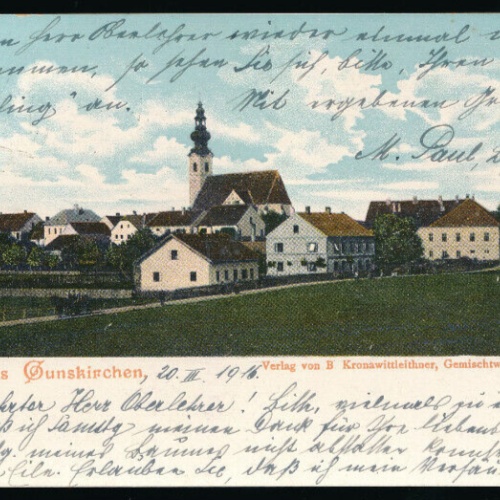 AK gruss aus Gunskirchen Oberösterreich (6042)