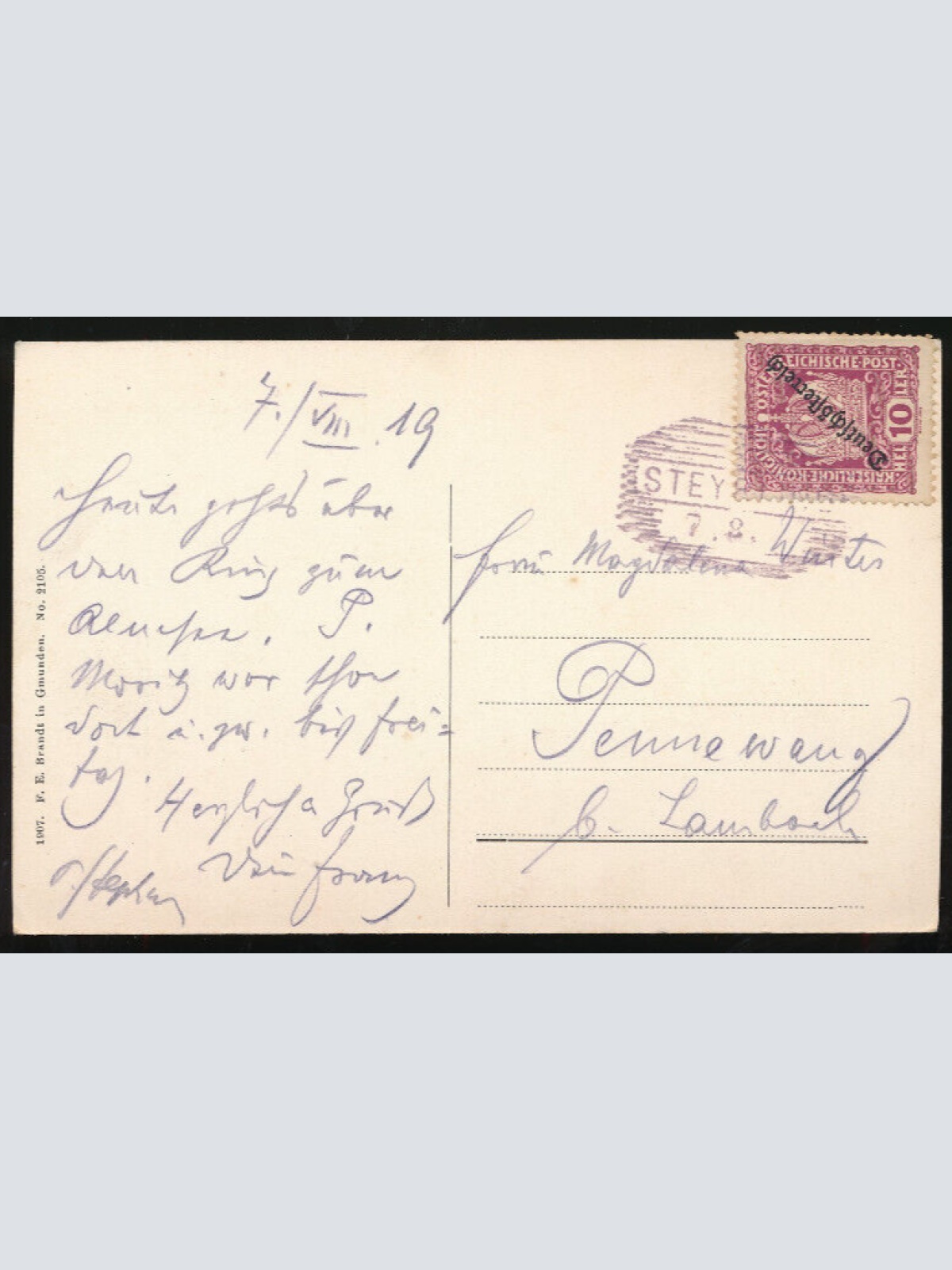 AK Pyhrnbahn Steyrlingbrücke mit Kremsmauer Oberösterreich (6069)