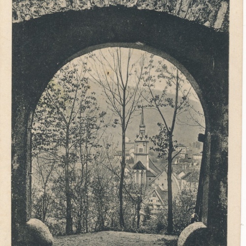 AK aus Bruck an der Mur blick vom Schlossberg auf die Stadt Steiermark (6077)