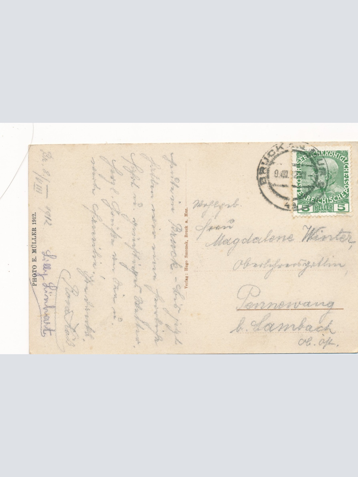 AK aus Bruck an der Mur blick vom Schlossberg auf die Stadt Steiermark (6077)