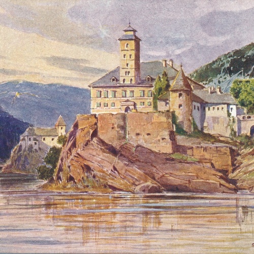 AK aus Schönbühel an der Donau mit Schloss Niederösterreich (6991)