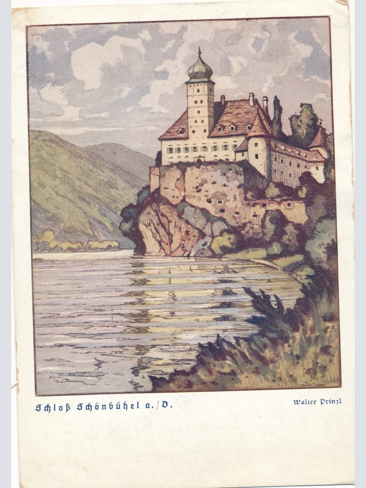AK aus Schönbühel an der Donau mit Schloss Niederösterreich (6996)