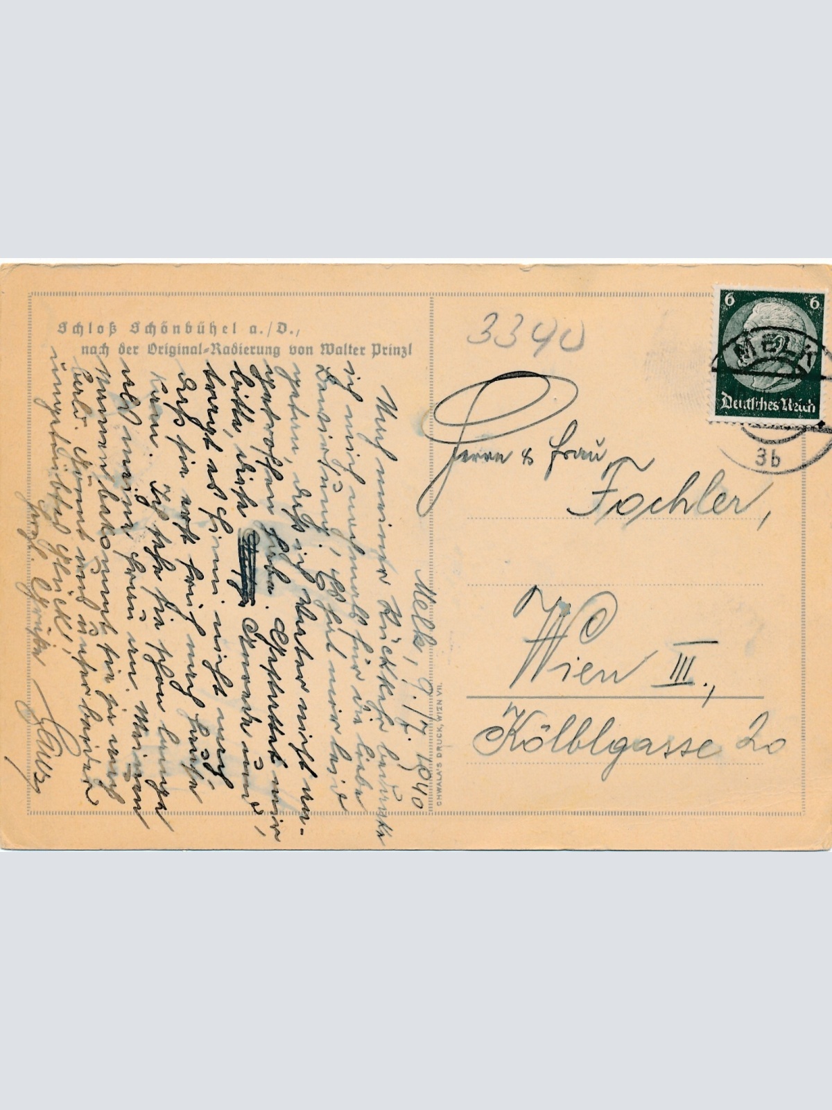 AK aus Schönbühel an der Donau mit Schloss Niederösterreich (6996)