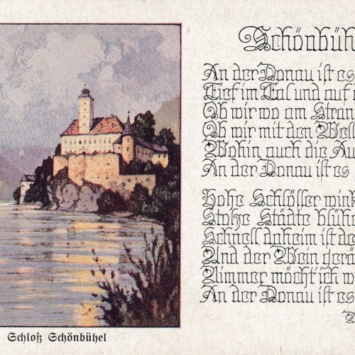 AK aus Schönbühel an der Donau mit Schloss Niederösterreich (6978)