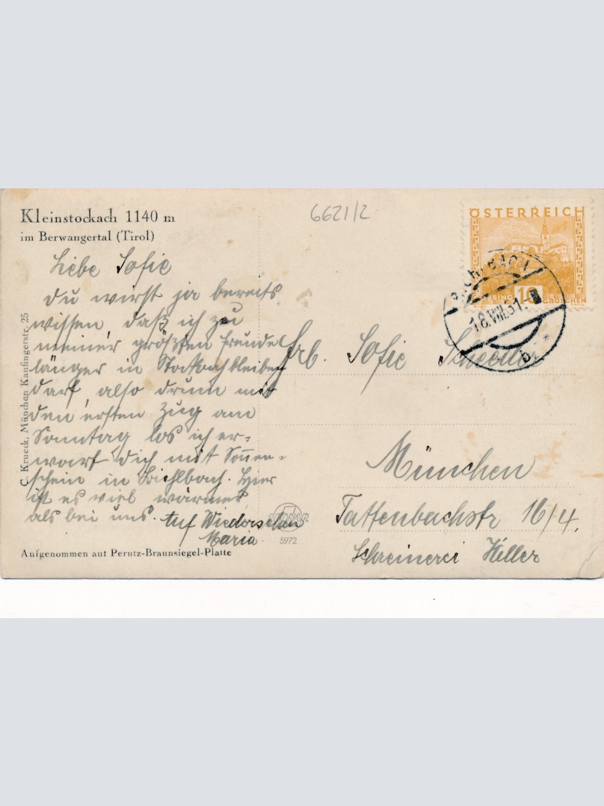 AK aus Kleinstockach Tirol (6946)