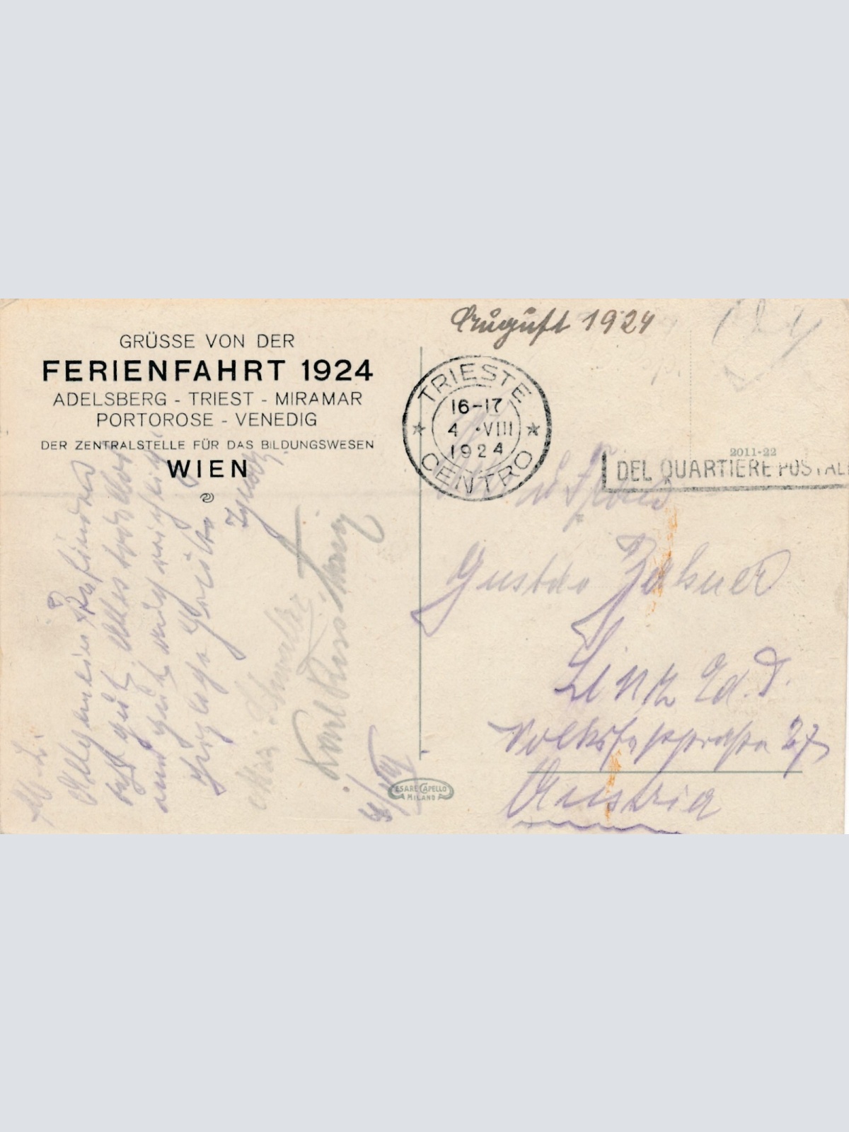 AK aus Triest - Trieste Ponte Rosso Italien (6724)