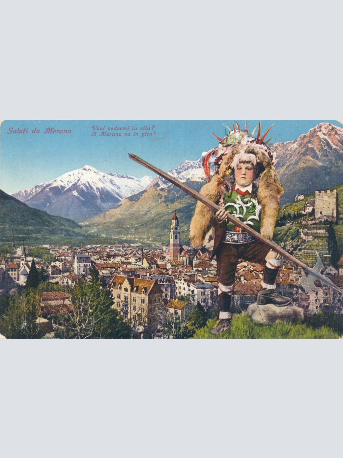 AK aus Meran mit Jungen Meraner Italien (6442)