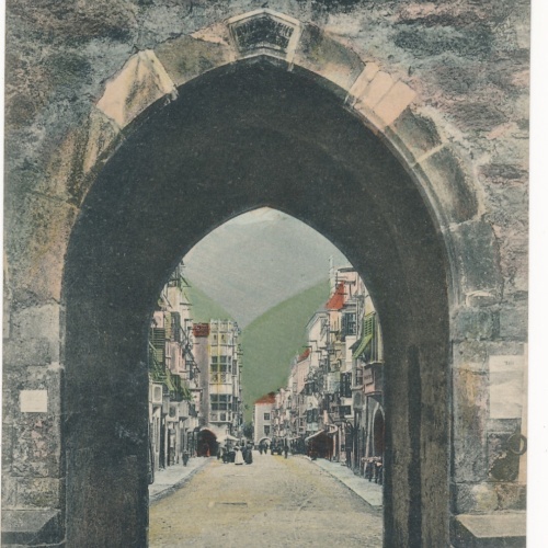 AK aus Sterzing Blick durch den Stadtturm Italien (6438)