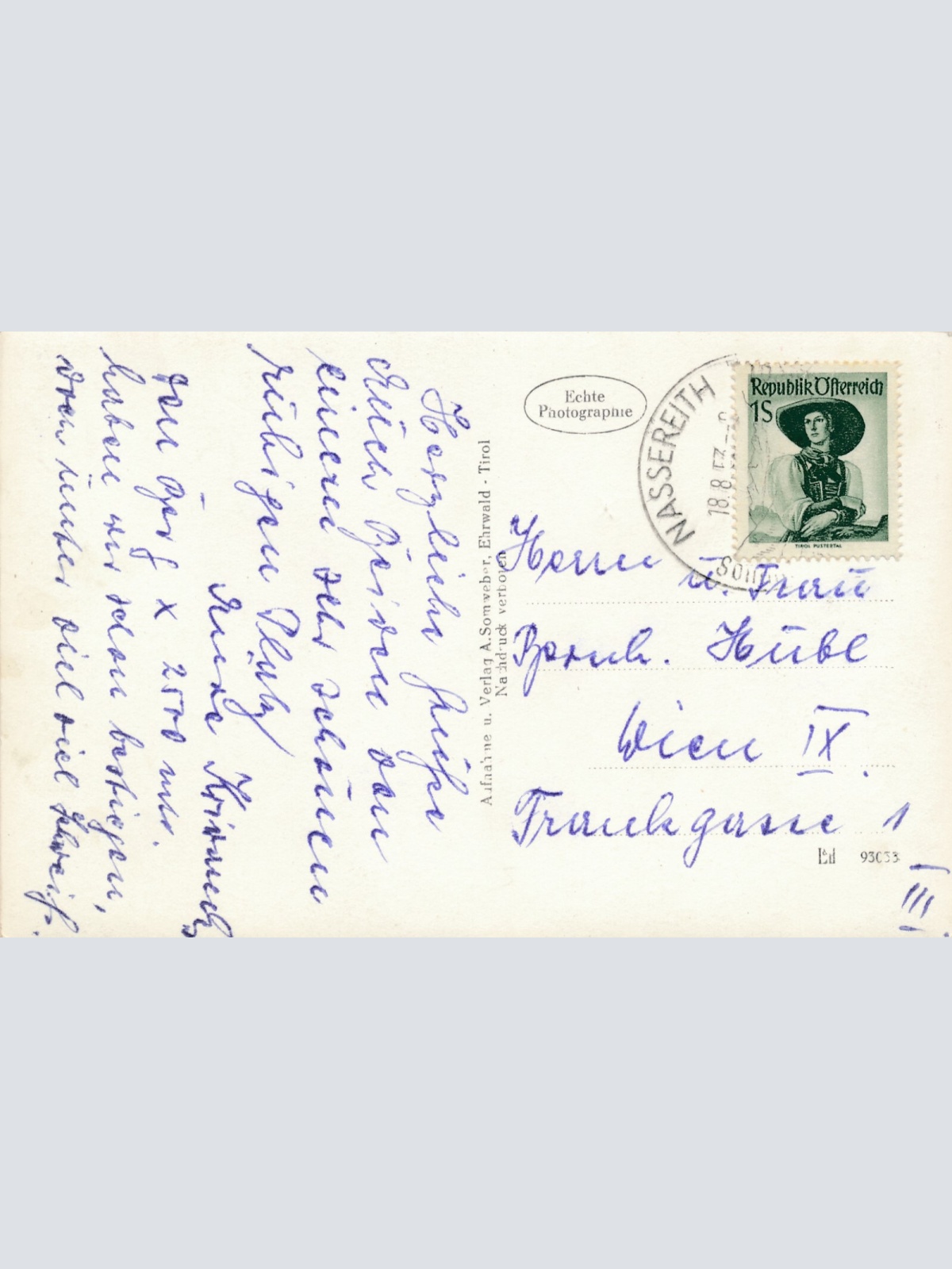 AK aus Berghof Fernpass Perbaut Tirol (6461)