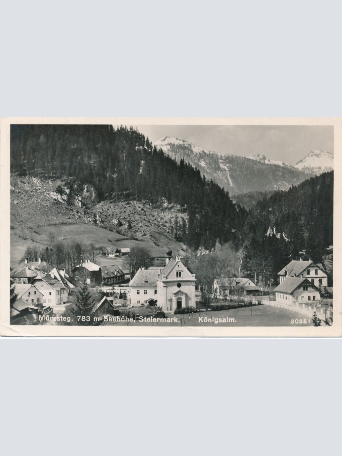 AK aus Mürzsteg mit Königsalm Steiermark (7317)