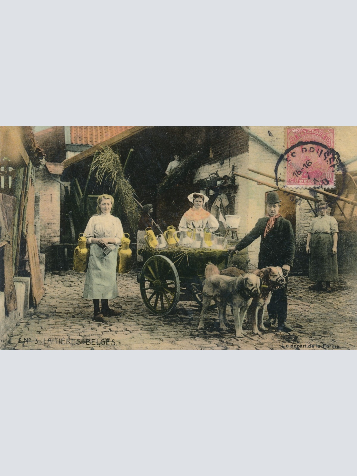 AK aus Laitieres Belgien mit Hundekarren - Hundewagen (6508)