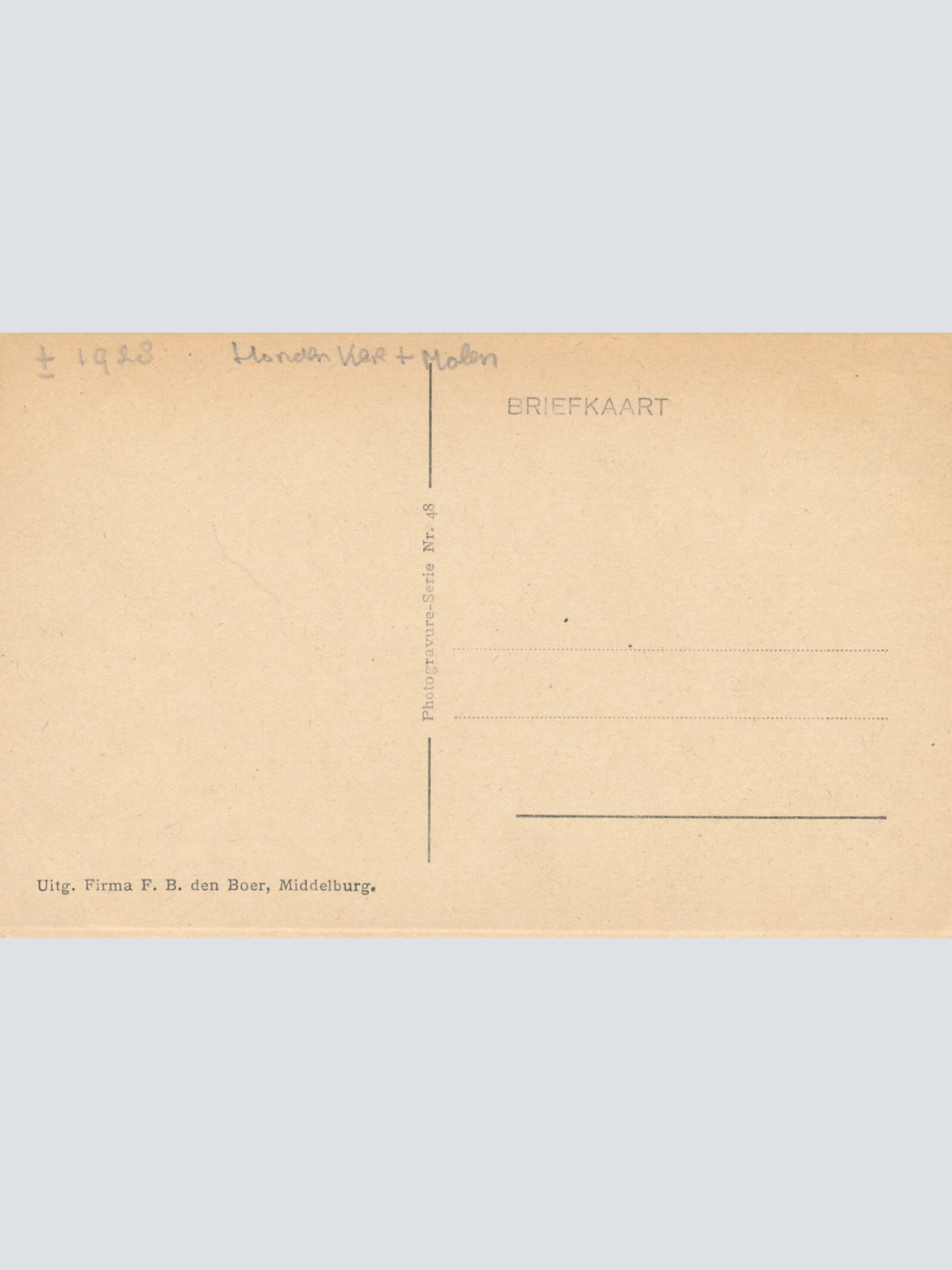 AK aus Zeeland Walcheren Holland mit Mühle und Hundekarren - Hundewagen (6505)