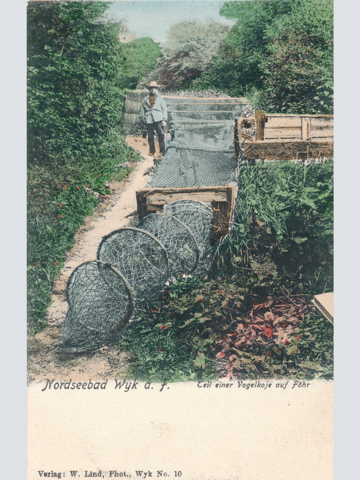 AK aus Wyk am Föhr Nordseebad mit Fischreuse Schleswig - Hohlstein (6491)