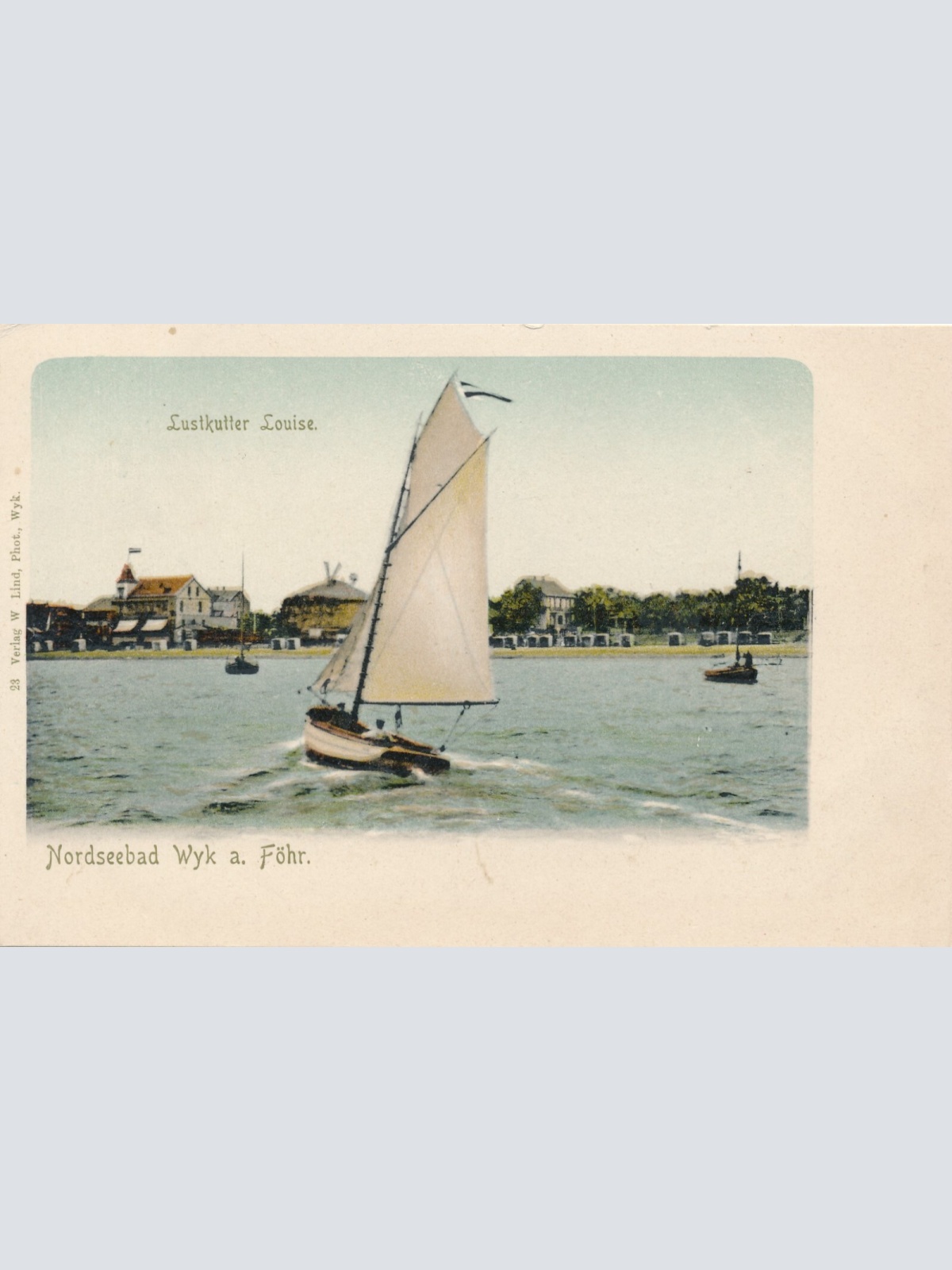 AK aus Wyk am Föhr Nordseebad mit Segelboot Schleswig - Hohlstein (6490)