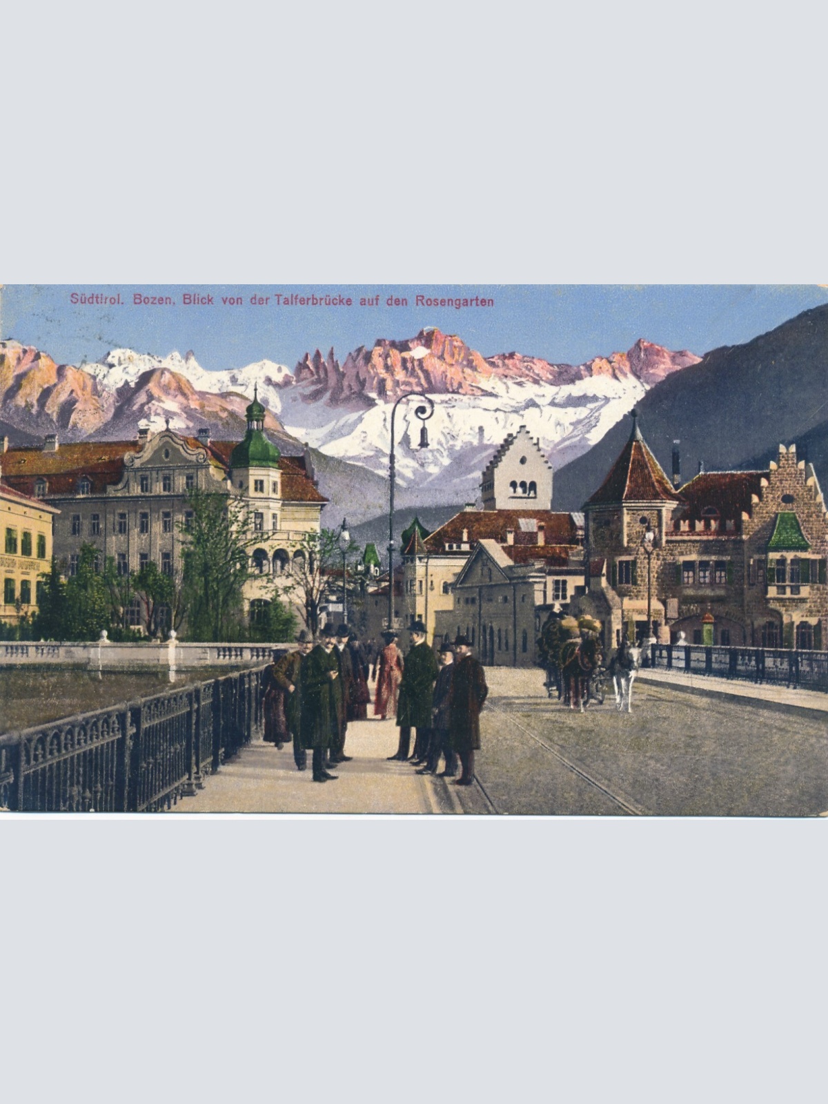 AK aus Bozen mit Talferbrücke Italien (7065)