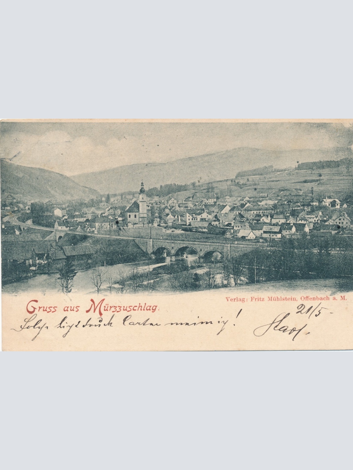 AK gruss aus Mürzzuschlag Steiermark (7050)