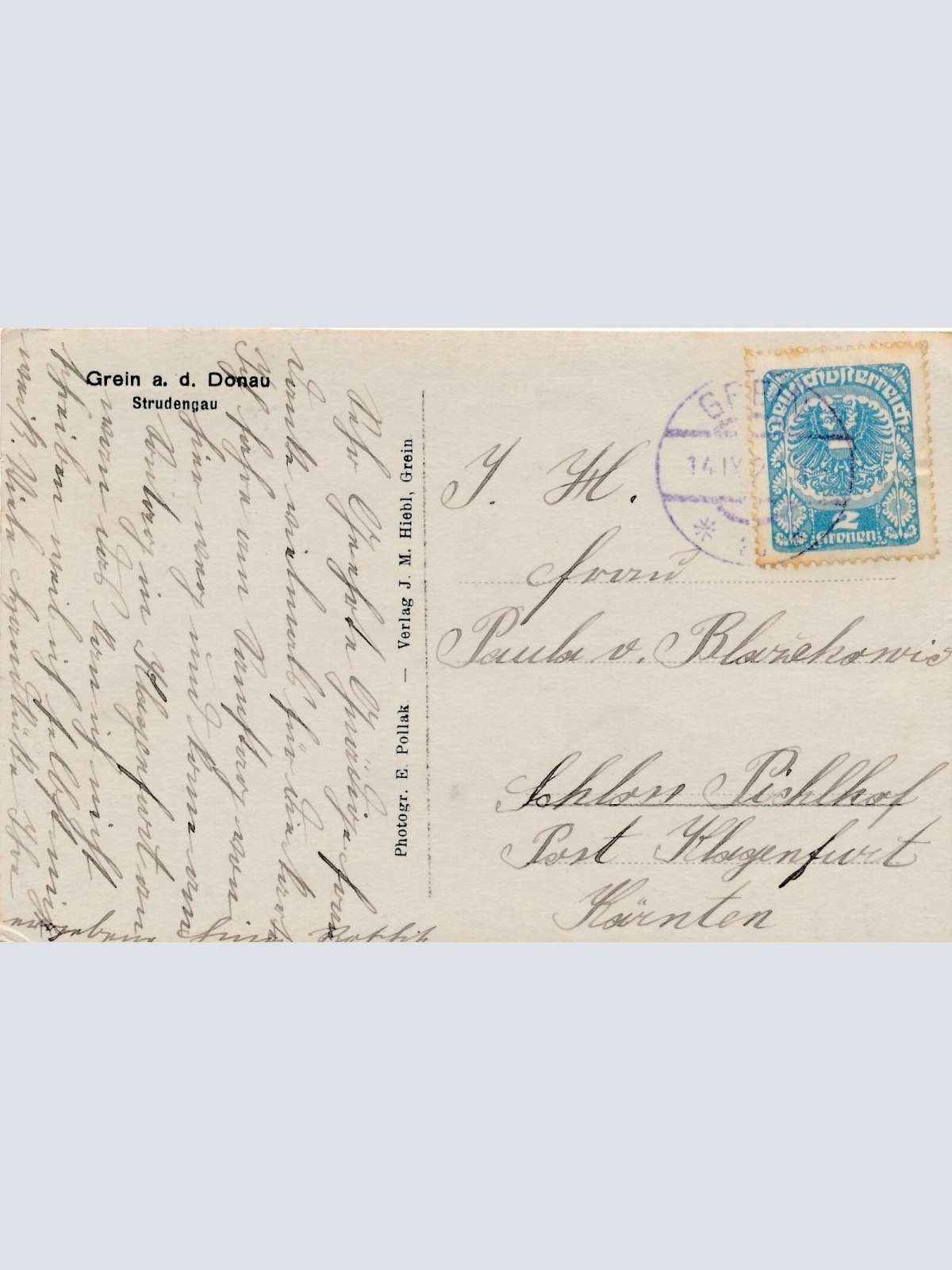 AK aus Grein an der Donau Strudengau Oberösterreich (7054)