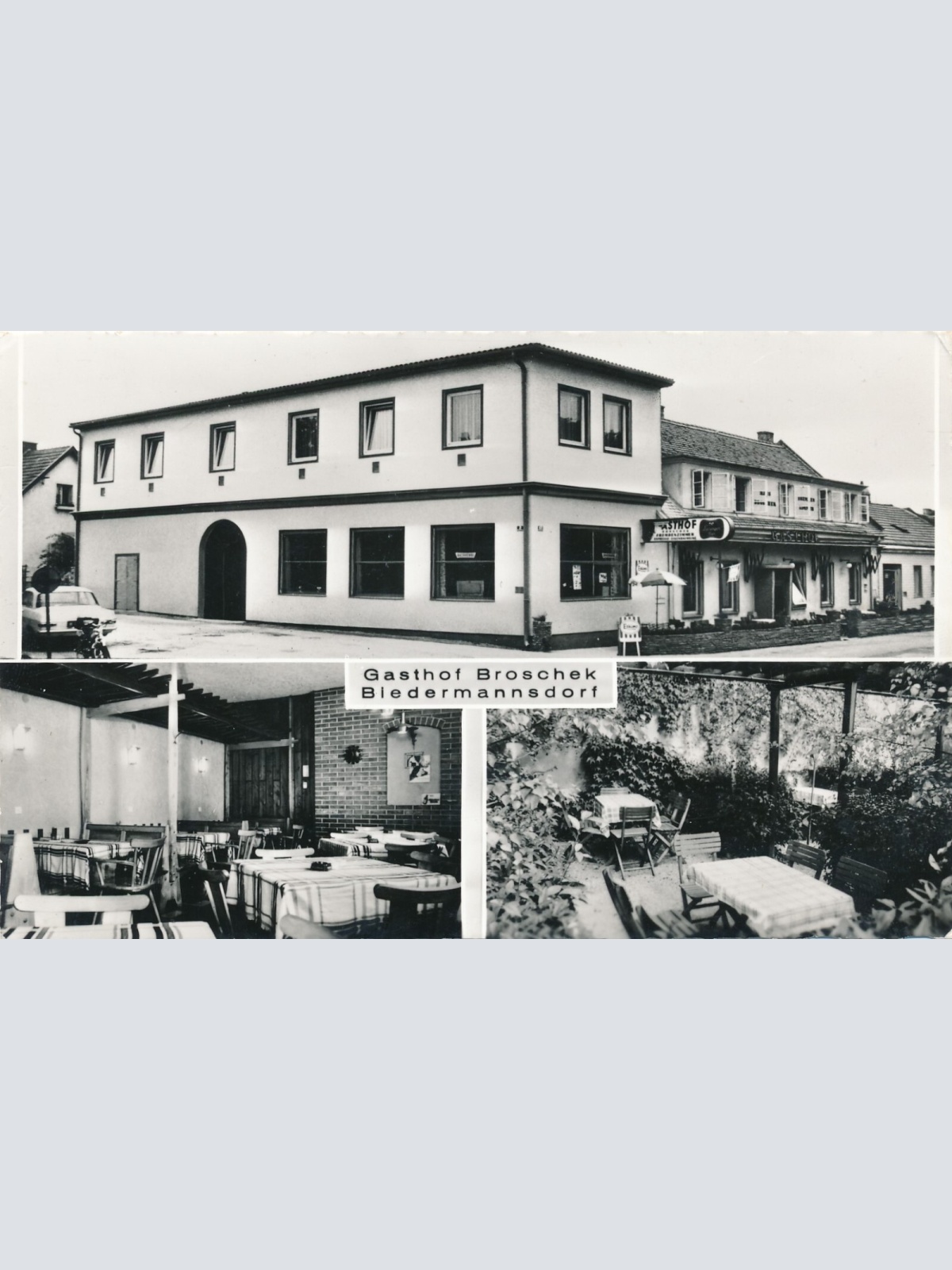 AK aus Biedermannsdorf mit Gasthof Broscheck Niederösterreich (7178)