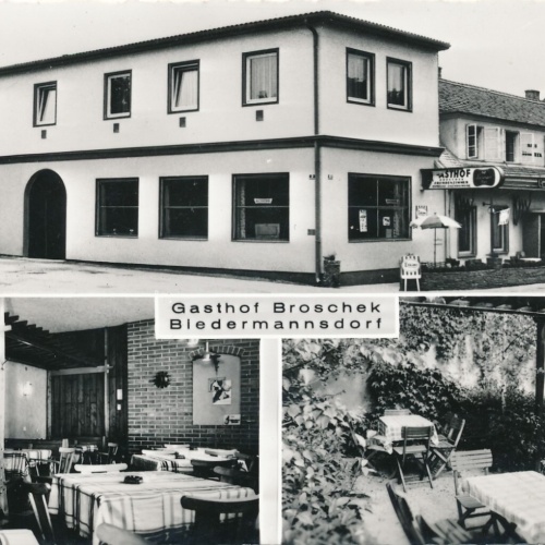 AK aus Biedermannsdorf mit Gasthof Broscheck Niederösterreich (7178)