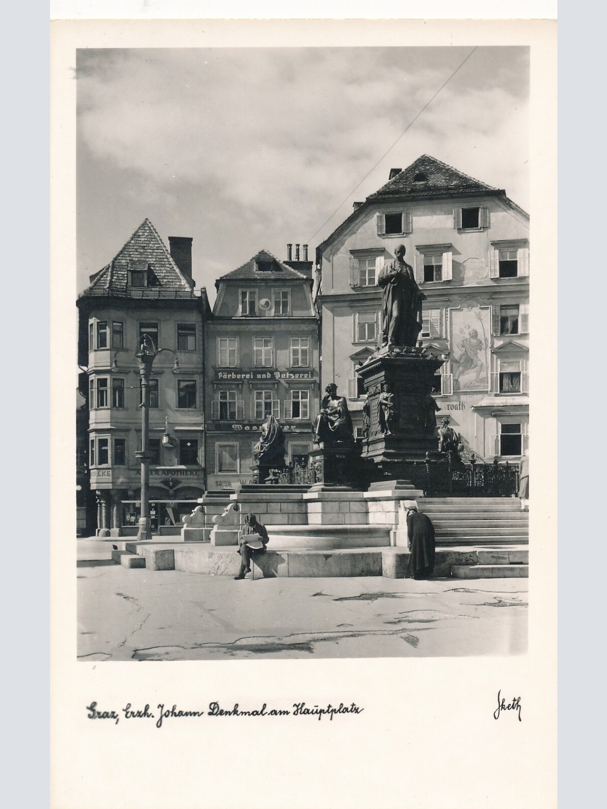 AK aus Graz Erzherzog Johan Denkmal Steiermark (7155)