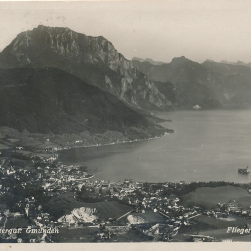 AK aus Gmunden Fliegeraufnahme Oberösterreich (7701)