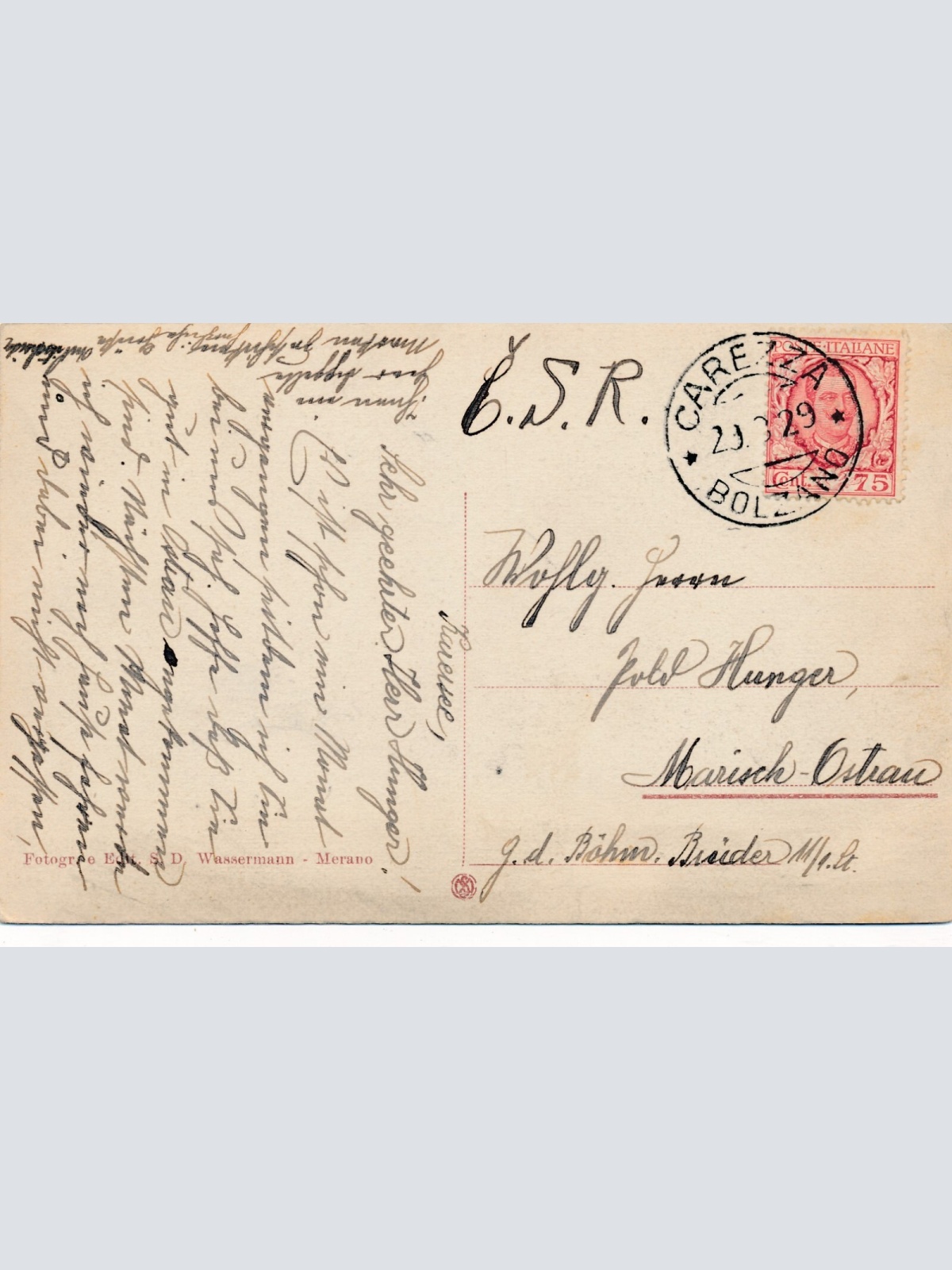 AK aus Carezza al Lago mit Grad Hotel Italien (7719)