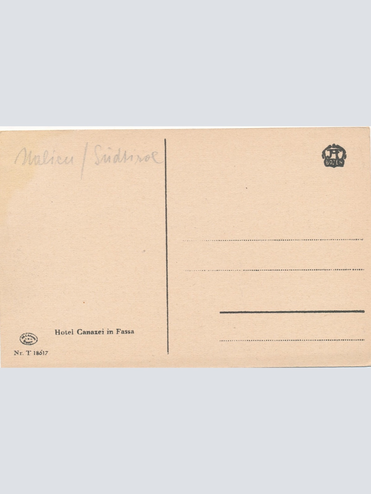 AK aus Fassa mit Hotel Canazei Italien (7726)