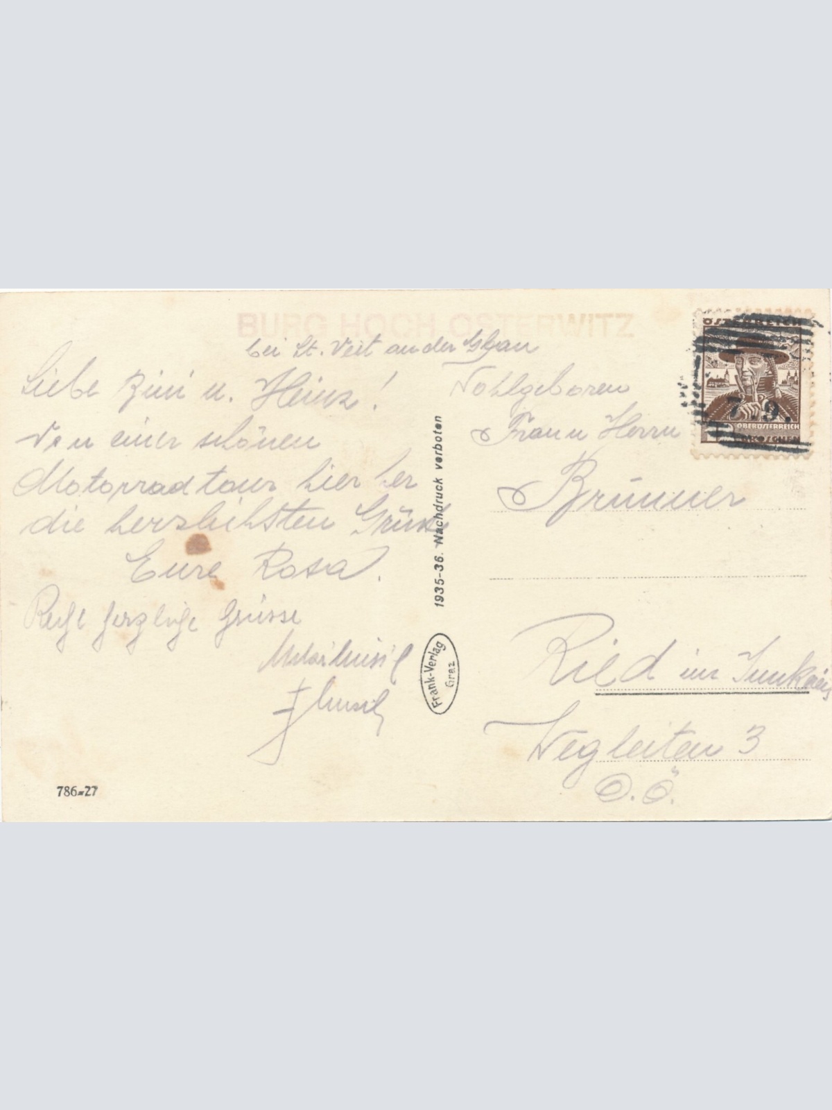 AK von der Burg Hochosterwitz Kärnten (7097)