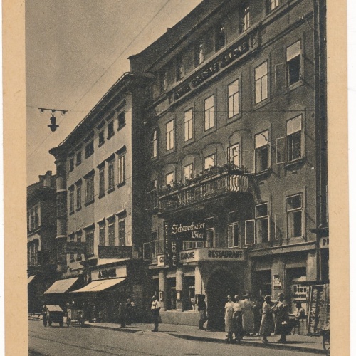 AK aus Linz an der Donau mit Hotel Kanone Oberösterreich (7625)