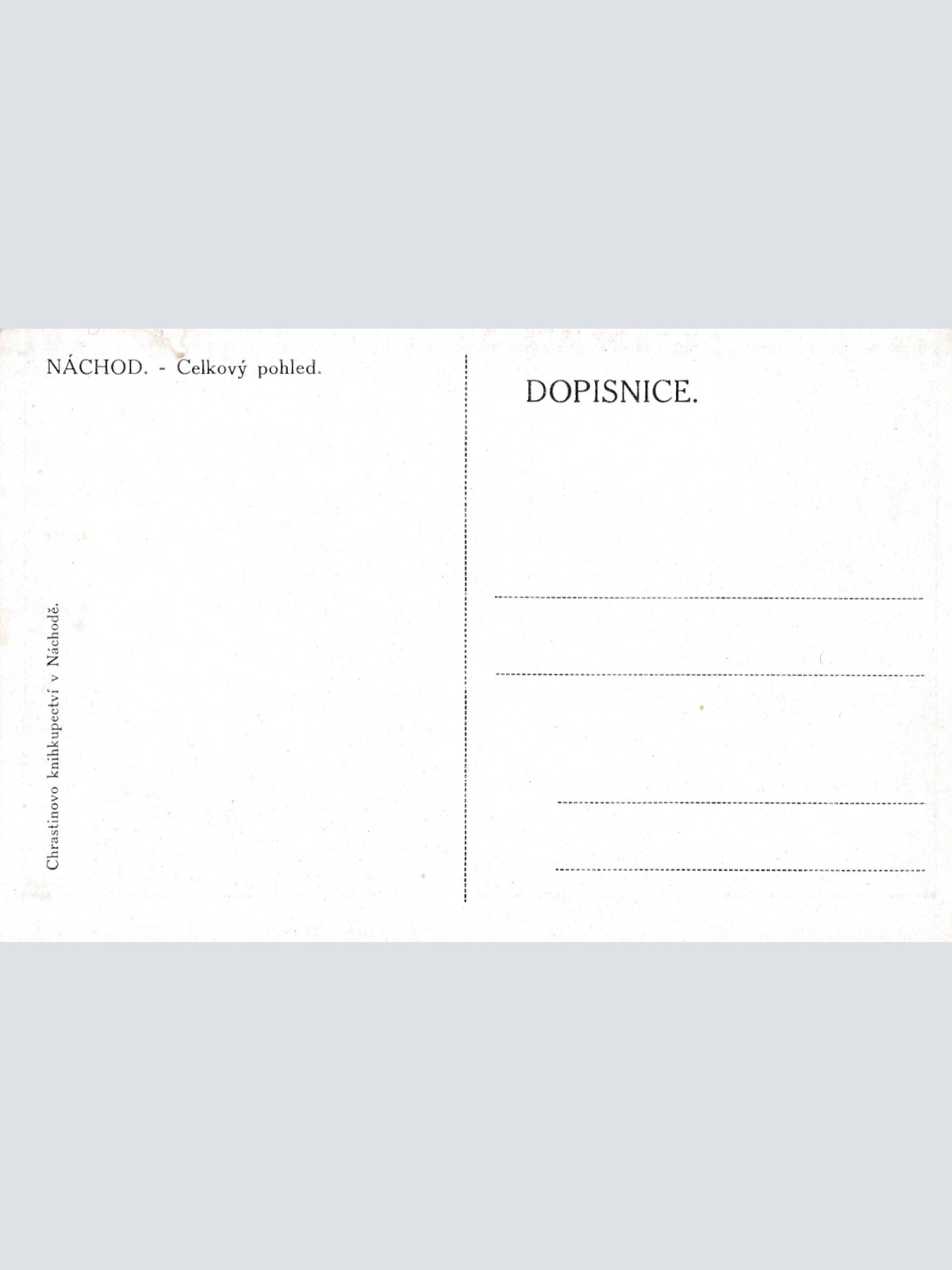 AK aus Nachod Celkovy pohled Tschechoslowakei (7103)