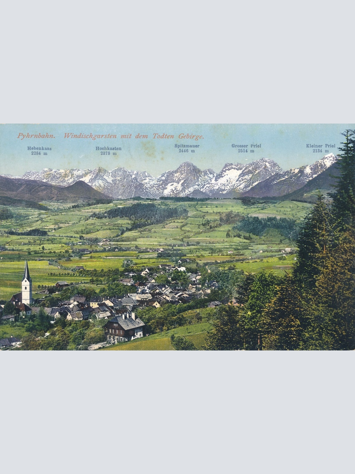 AK, Pyhrnbahn, Windischgarsten mit dem Todten Gebirge, Oberösterreich (S2084)