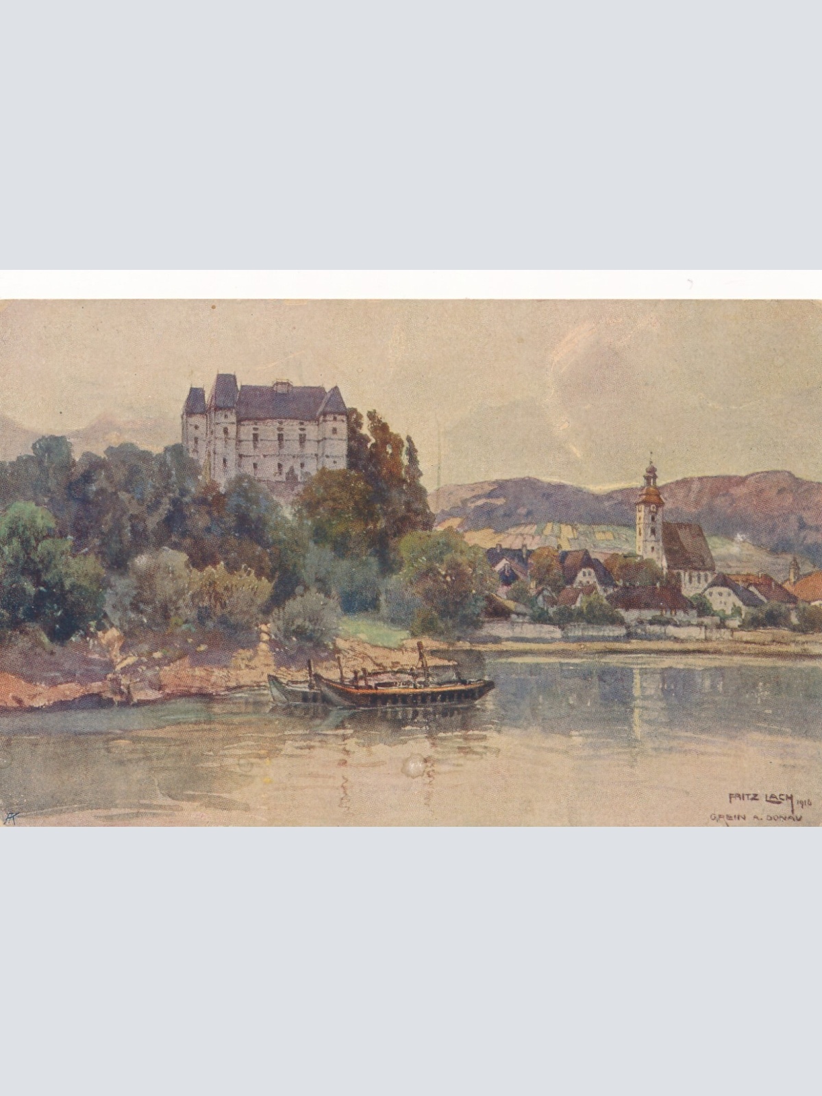 AK, Grein mit Schloss Greinburg, Oberösterreich (S2072)