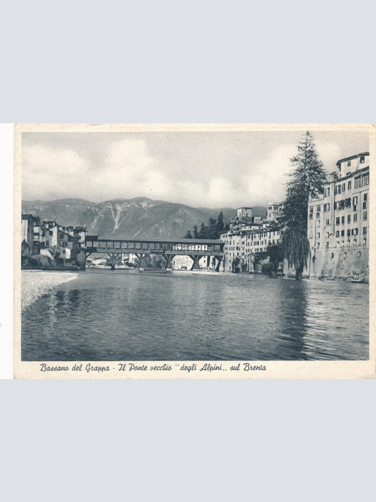 AK aus Bassano del Grappa il Ponte vecchio Italien (7756)