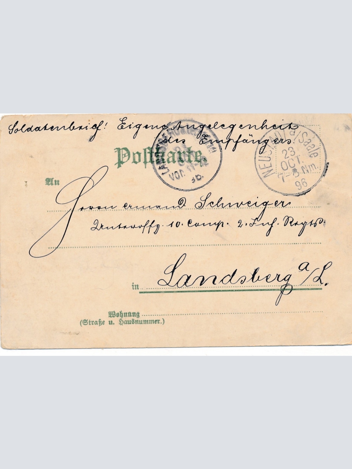 Litho - Karte gruss aus Neustadt Rheinland - Pfalz (7570)