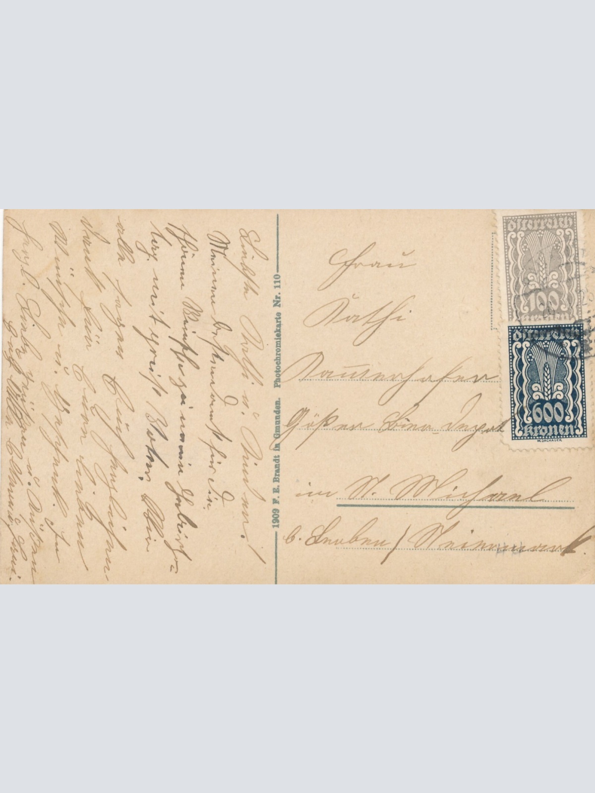 AK aus Bad Ischl mit Dachstein Oberösterreich (7612)