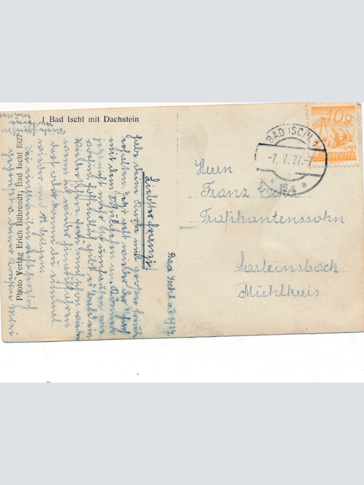 AK aus Bad Ischl mit Dachstein Oberösterreich (7615)