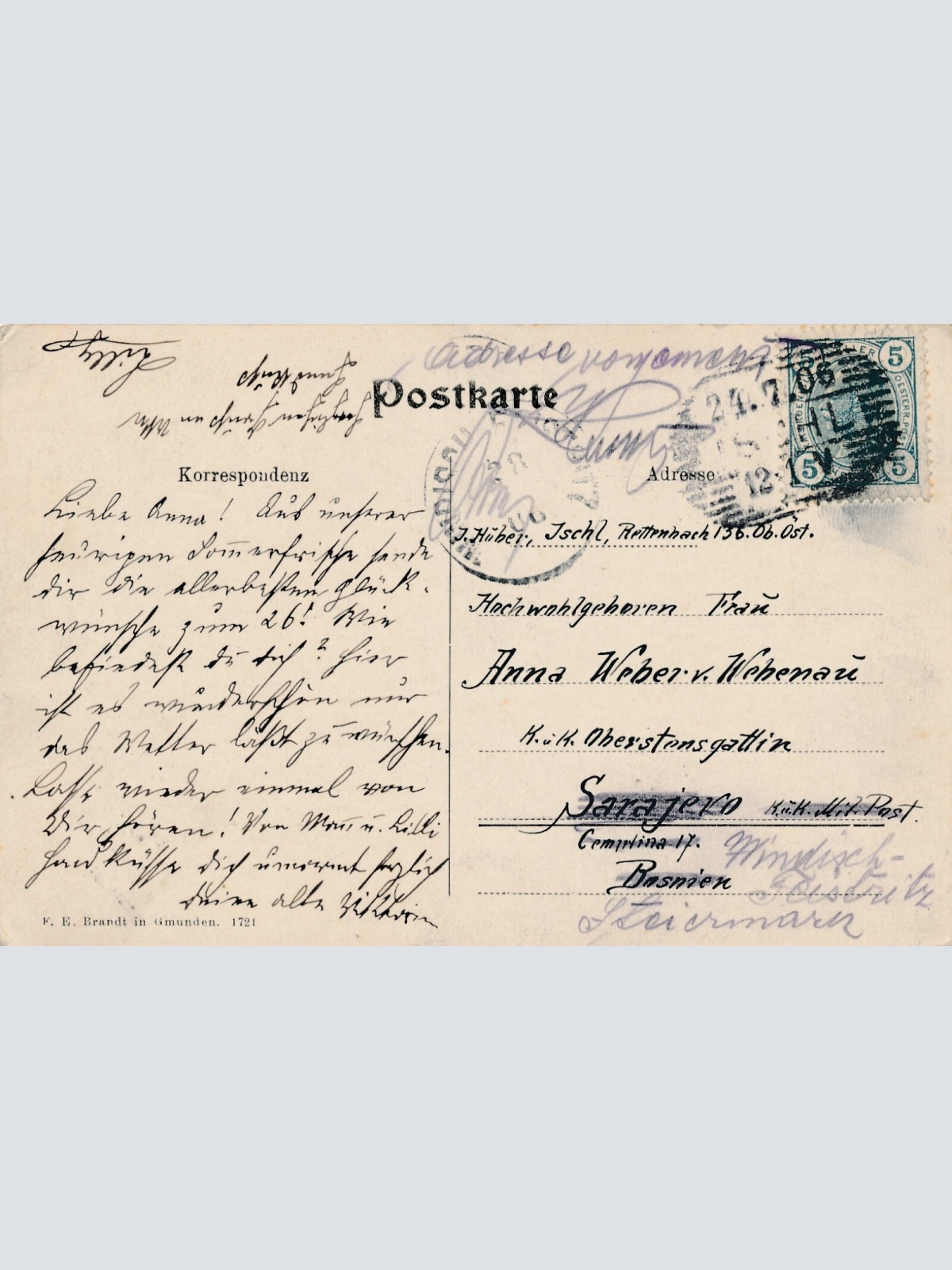 AK aus Bad Ischl Oberösterreich (7607)