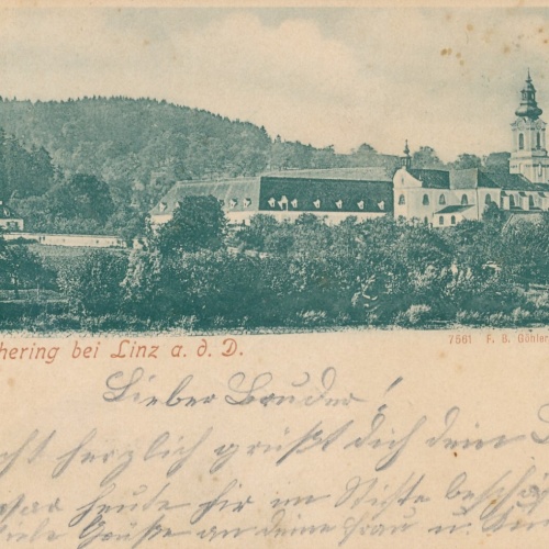 AK aus Linz mit Stift Wilhering Oberösterreich (7932)