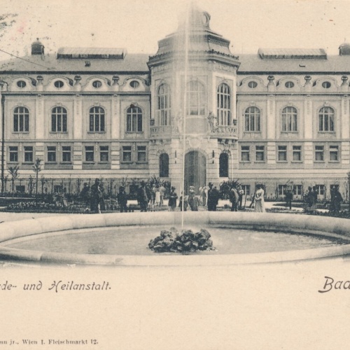 AK aus Baden mit Heilanstalt Niederösterreich (7848)