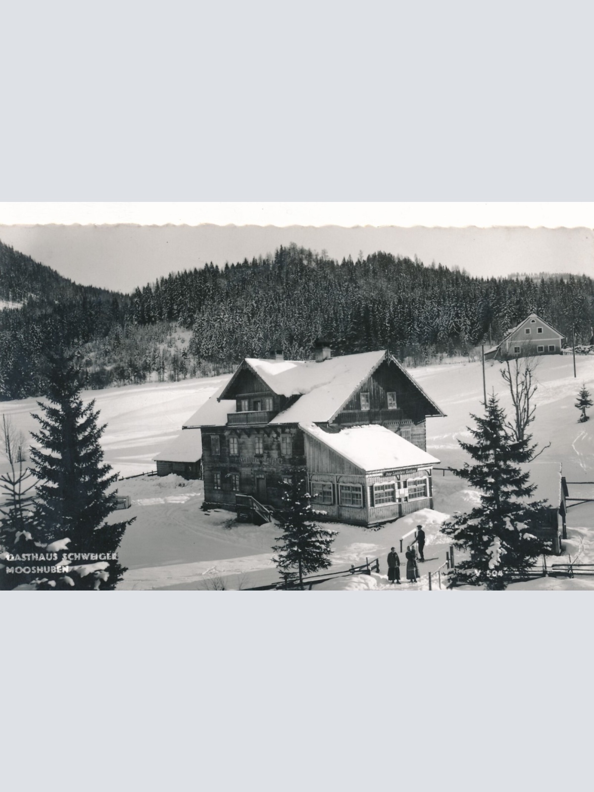 AK aus Mooshuben mit Gasthaus Schweiger Steiermark (8042)